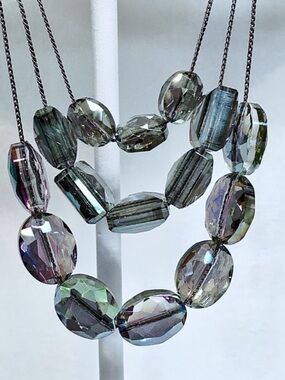 Kenneth Cole Iridescent Black and Blue Necklace